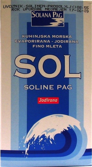 Fina jodirana morska Paška sol, Solana Pag, ZOP, 1 kg