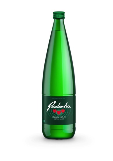 Naravna gazirana mineralna voda, Radenska Classic, steklenica, 1 l