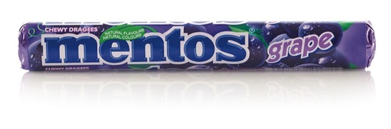 Bonboni, grozdje, Mentos, 38 g