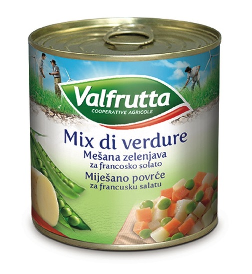 Mešana zelenjava za francosko solato, Valfrutta, 400 g
