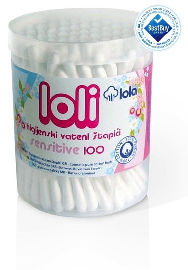 Vatne palčke Loli Sensitive, 100 kosov