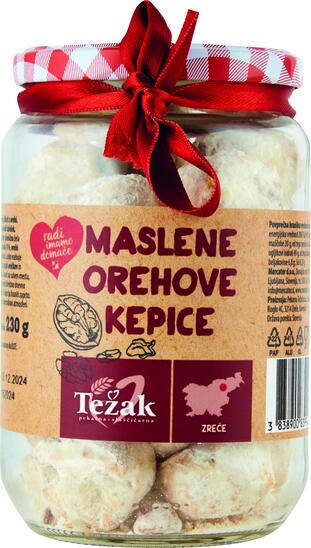 Maslene orehove kepice, pakirano, 230 g