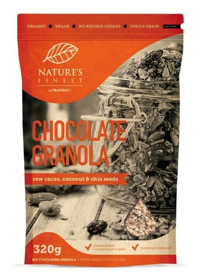 Bio čokoladna granola s chia semeni, Nutrisslim, 320 g