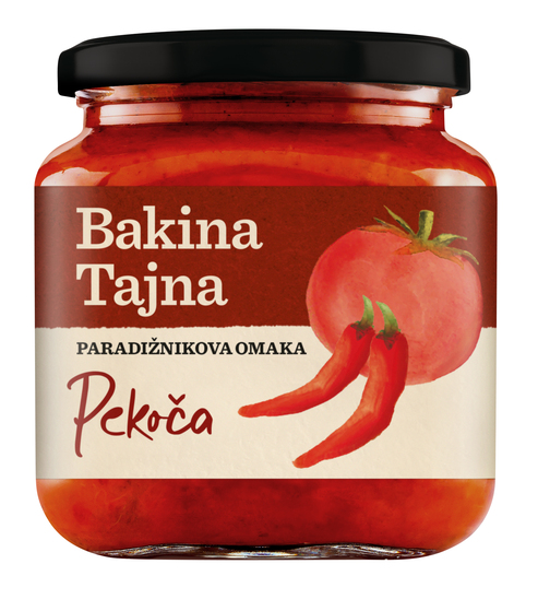 Paradižnikova omaka, pekoča, Bakina Tajna, 300 g