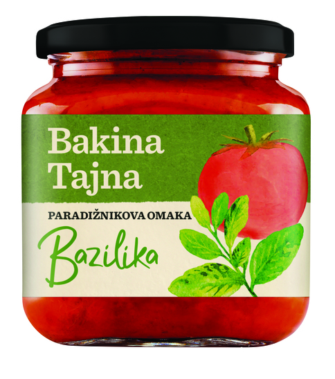 Paradižnikova omaka, bazilika, Bakina Tajna, 300 g