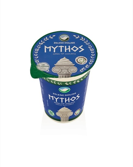 Jogurt grški tip Mythos, Zelene doline, 400 g