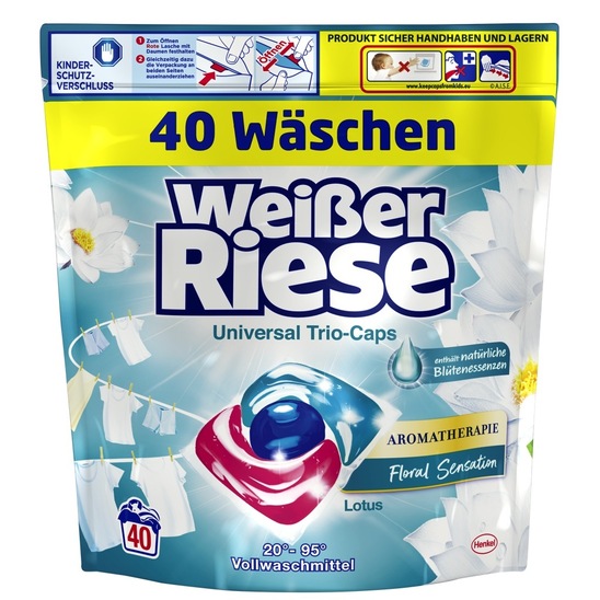 Detergent za pranje perila, kapsule,  Lotus&Mandel, Weisser Riese, 40/1