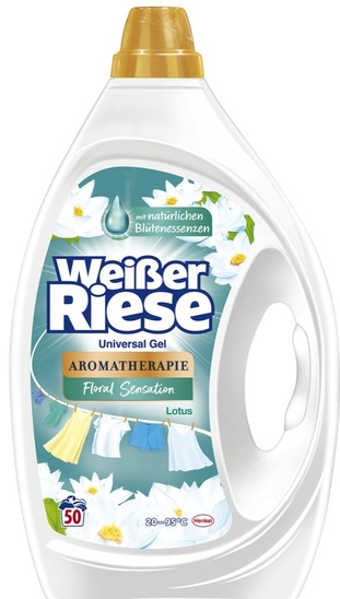 Detergent za pranje perila, gel, lotus, Weisser Riese, 2,5 l, 50 pranj