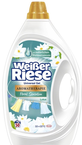 Detergent za pranje perila, gel, lotus, Weisser Riese, 50 pranj, 2,5 l