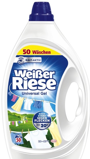 Detergent za pranje perila, gel, Universal, Weisser Riese, 2,5 l, 50 pranj