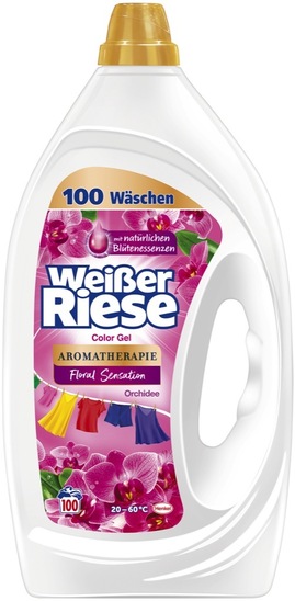 Detergent za pranje perila, orhideja, Weisser Riese gel, 100 pranj, 4,5 l