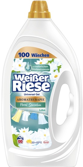 Detergent za pranje perila, lotus, Weisser Riese, 100 pranj, 4,5 l