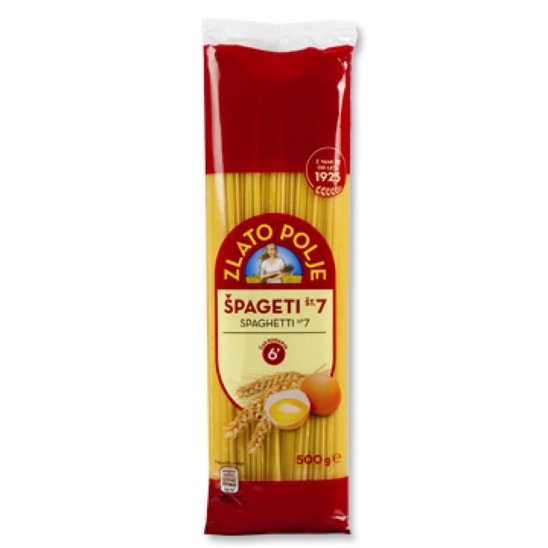 Jajčni špageti, št. 7, Zlato Polje, 500 g