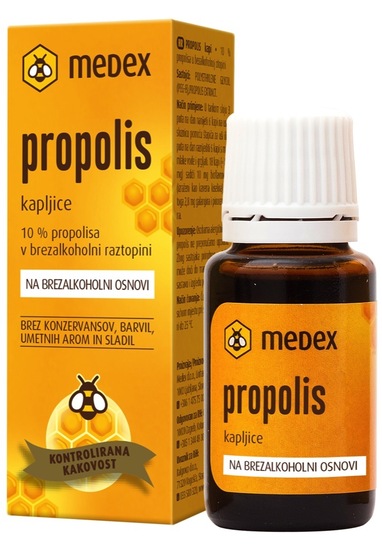 Propolis kapljice na brezalkoholni osnovi, Medex, 15 ml