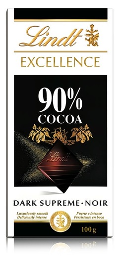 Temna čokolada Excelence 90 %, Lindt, 100 g