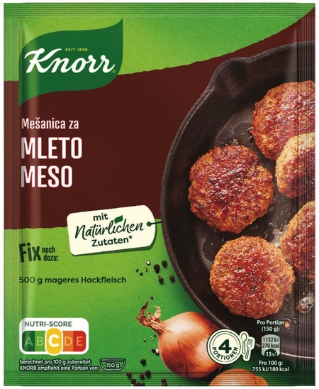 Mešanica začimb za mleto meso, Knorr Fix, 70 g