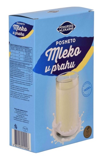 Mleko posneto v prahu Pomurske mlekarne 400 g