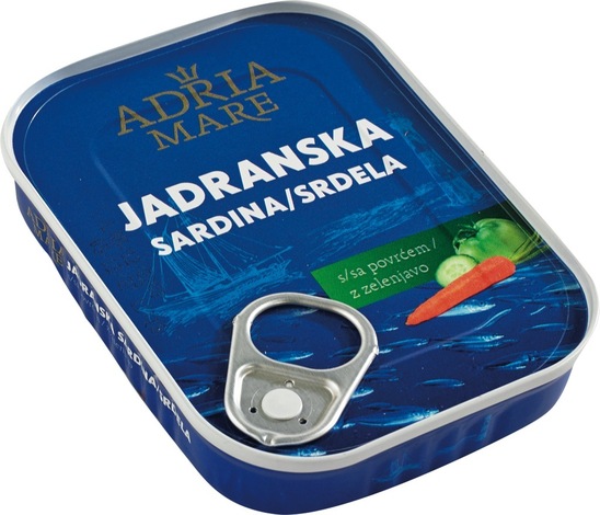 Sardine z zelenjavo, Adria Mare, 105 g