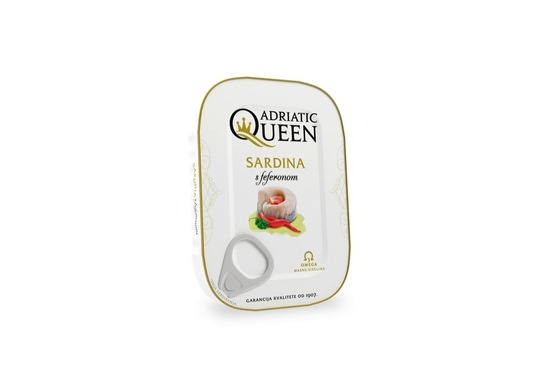 Sardine v rastlinskem olju s feferoni, Adriatic Queen, 105 g