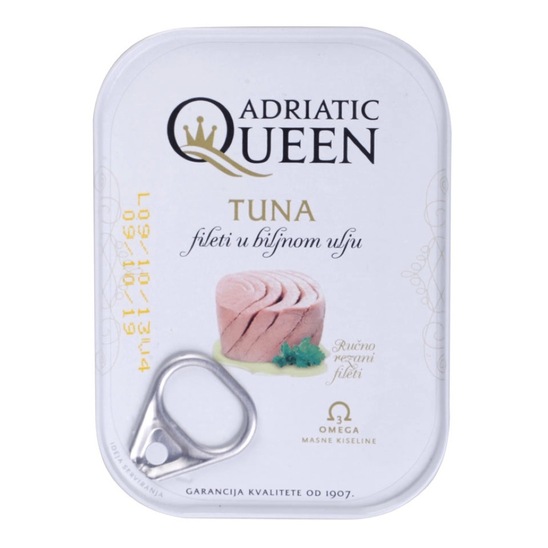 File tune v rastlinskem olju, Adriatic Queen, 105 g