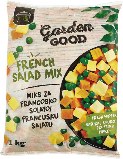 Mešanica zelenjave za francosko solato, Garden Good, zamrznjeno, 1 kg