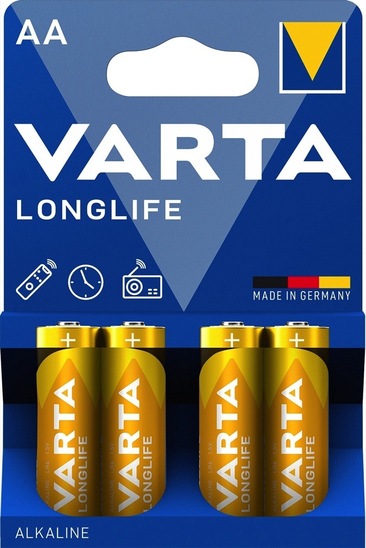 Baterijski vložek Varta, Longlife Extra AA, 4/1