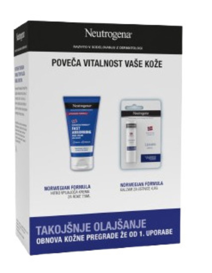 Darilna garnitura, Hand & Lip hitro vpijanje, Neutrogena