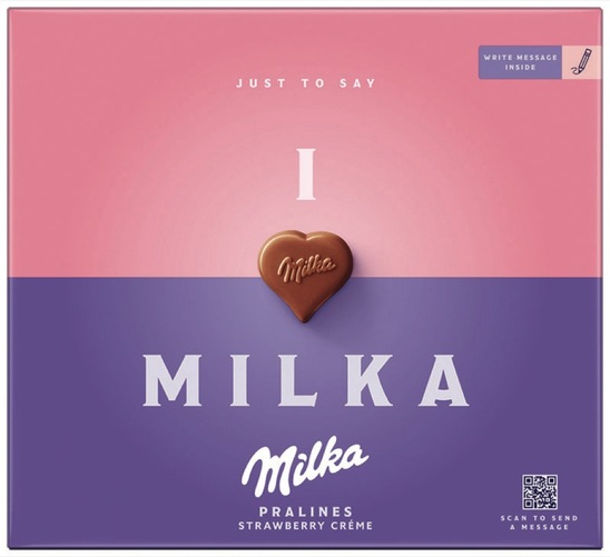 Bonboniera I love Milka, jagoda, Milka, 110 g