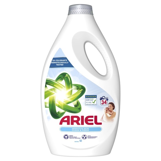 Detergent za pranje perila Sensitive, Ariel, 1,7 l