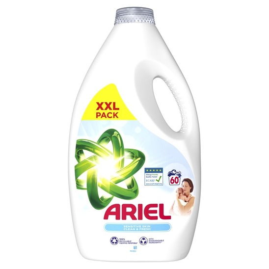 Detergent za pranje perila Sensitive, Ariel, 3 l