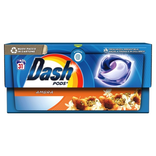 Detergent za pranje perila Amber, kapsule, Dash, 31/1