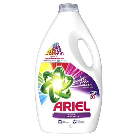 Detergent za pranje perila Color, Ariel, 52 pranj, 2,6 l