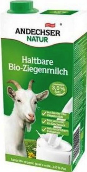 Bio trajno polnomastno kozje mleko, 3,0 % m.m., Andechser, 1 l