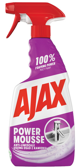 Čistilo za kopalnico, Power Mousse, Ajax, 500 ml