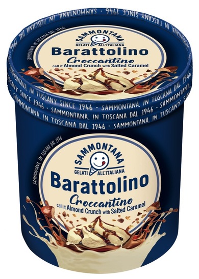 Sladoled, hrustljav mandelj, Barattolino, 800 ml