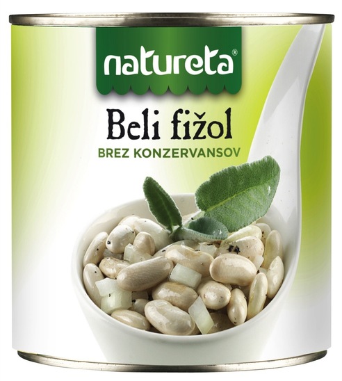 Beli fižol v zrnju, Natureta, 850 g