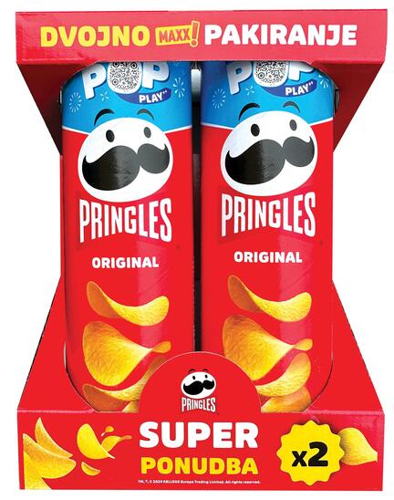 Čips, Original, Pringles, 2 x 165 g