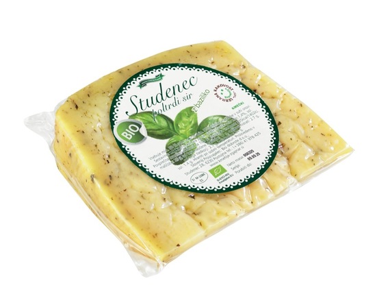 Bio sir z baziliko, Žgajnar, pakirano, cena za kg