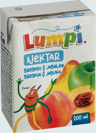 Nektar, breskev in jabolko, Lumpi, 0,2 l