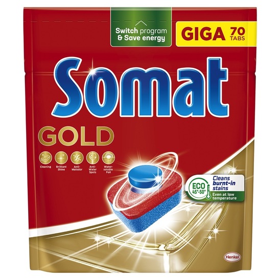 Detergent za strojno pomivanje posod, Somat Gold, 70/1