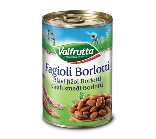 Rjavi fižol Borlotti, Valfrutta, 400 g