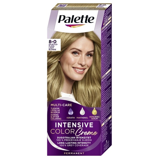 Barva za lase, 8-0 svetlo blond, Palette