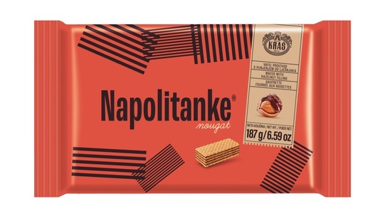 Napolitanke, Nougat, Kraš, 187 g