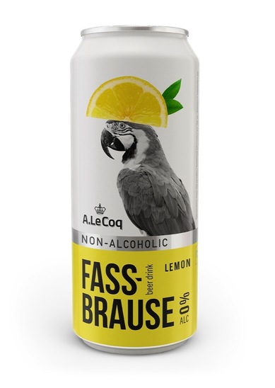 Brezalkoholni radler Fassbrauses, limona, 0,0 % alkohola, 0,5 l