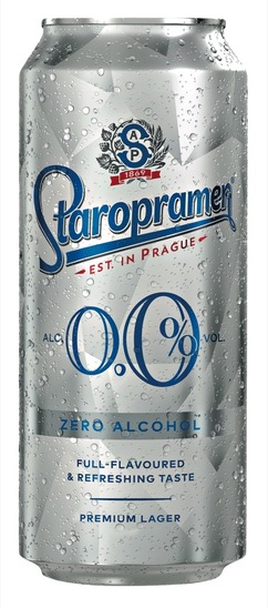 Brezalkoholno pivo, Staropramen, 0,0 % alkohola, 0,5 l