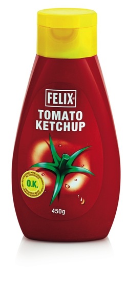Nepekoči ketchup, Felix, 450 g