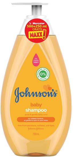 Otroški šampon, Johnson's Baby Gold, 500 ml + 250 ml gratis Maxx