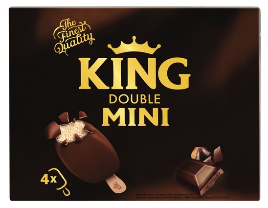 Sladoled na palčki, Double Mini, King, 4 x 60 ml