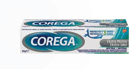 Pričvrstilna krema za zobne proteze Sensitive, Corega, 40 g