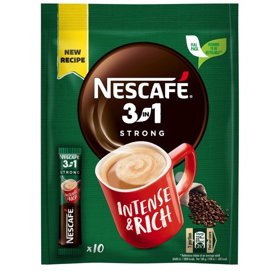 Kava strong 3v1, Nescafe, 140 g, 10/1